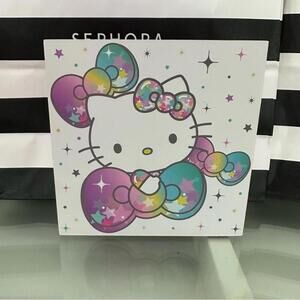 Hello Kitty Bows And Stars Multicolor Wooden Wood Sign